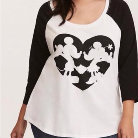 torrid Tops - 1x nwot Mickey Minnie raglan torrid